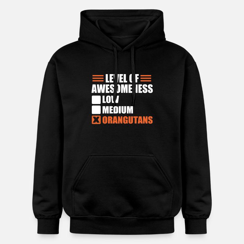 Orang-outan - Sweat à capuche Softstyle® Gildan Unisexe - noir