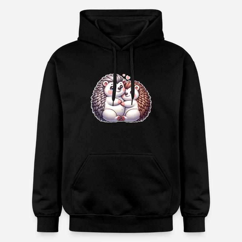 Maman hérisson - Sweat à capuche Softstyle® Gildan Unisexe - noir