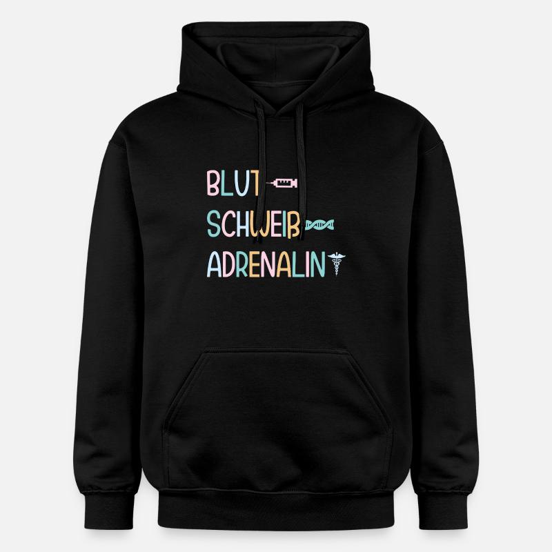 MFA Assistant médical Adrenaline - Sweat à capuche Softstyle® Gildan Unisexe - noir