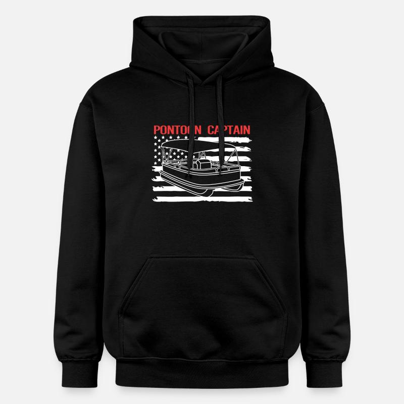 Bateau ponton Bateau Bateaux - Sweat à capuche Softstyle® Gildan Unisexe - noir