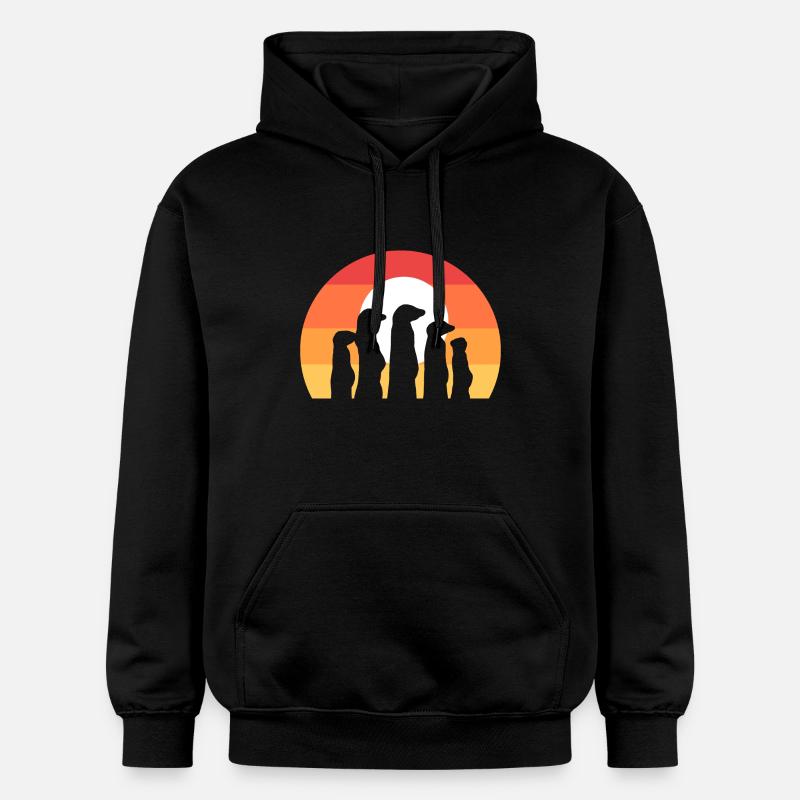 Erdmännchen - Gildan Unisex Softstyle® Midweight Hoodie - Schwarz