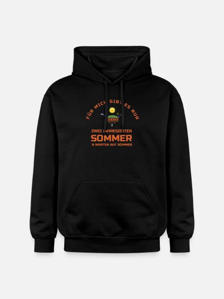 SOMMER warten auf... - Gildan Unisex Softstyle® Midweight Hoodie - Schwarz