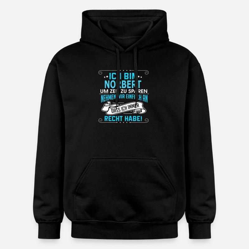 NORBERT - Gildan Unisex Softstyle® Midweight Hoodie - Schwarz
