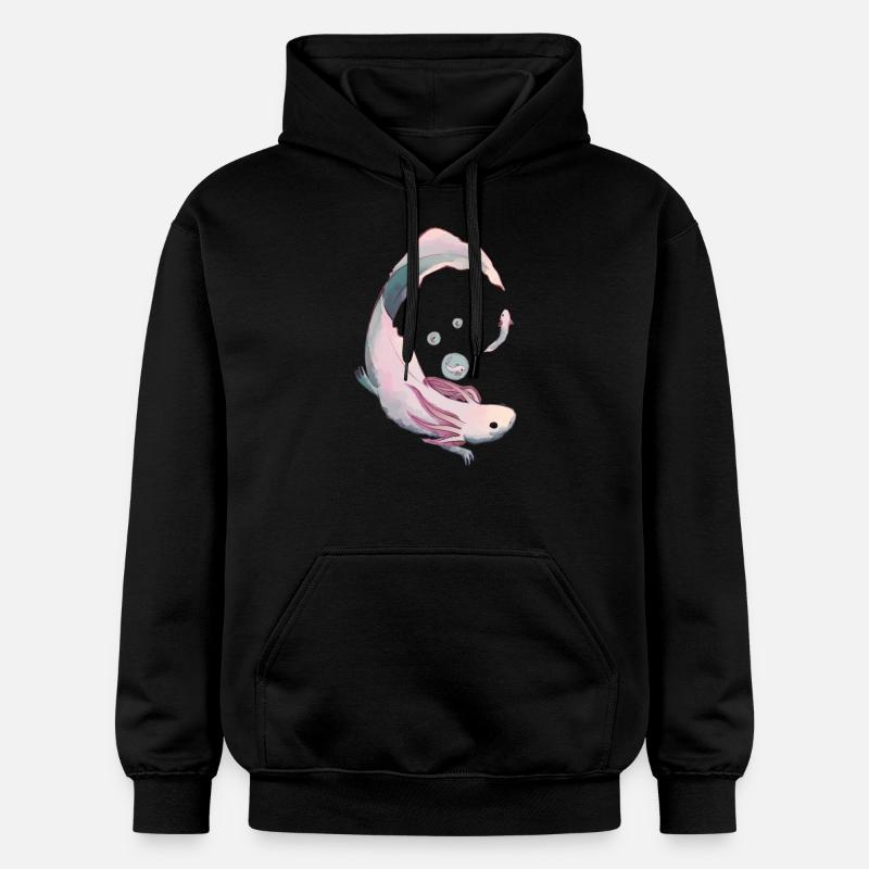 Axolotl Evolution - Gildan Unisex Softstyle® Midweight Hoodie - Schwarz