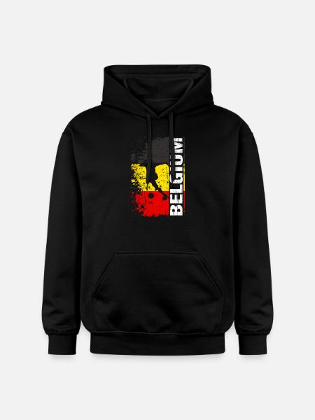 Belgium Soccer National Team - Gift - Gildan Unisex Softstyle® Midweight Hoodie - black