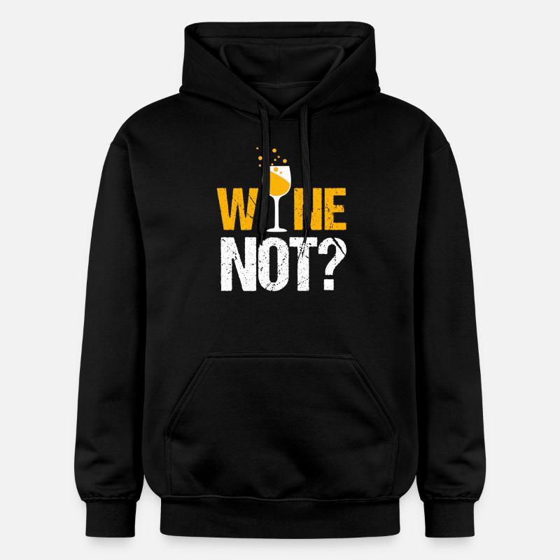 Pourquoi pas le vin? - Sweat à capuche Softstyle® Gildan Unisexe - noir