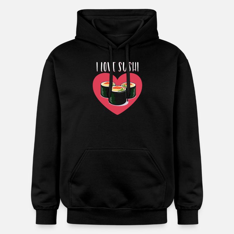 J'aime les sushis - Sweat à capuche Softstyle® Gildan Unisexe - noir