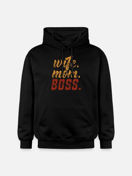Femme Mom Boss Lady - Sweat à capuche Softstyle® Gildan Unisexe - noir