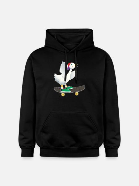 Skater duck - Gildan Unisex Softstyle® Midweight Hoodie - black