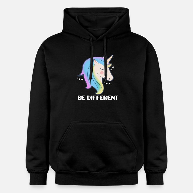 Sei ein anderes Einhorn - Gildan Unisex Softstyle® Midweight Hoodie - Schwarz