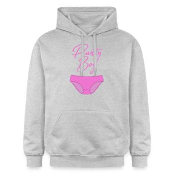 Panty Boy Fetisch Crossdresser - Gildan Unisex Softstyle® Midweight Hoodie - Hellgrau meliert - Vorne - Liana (172cm) & Jaron (178cm)