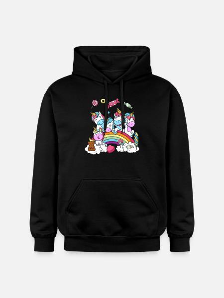 Birthday Gift Unicorn Party Daughter - Gildan Unisex Softstyle® Midweight Hoodie - black