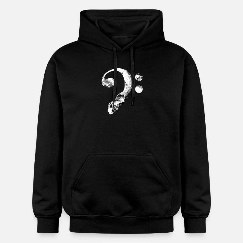 Basse Clef Skull - Sweat à capuche Softstyle® Gildan Unisexe - noir