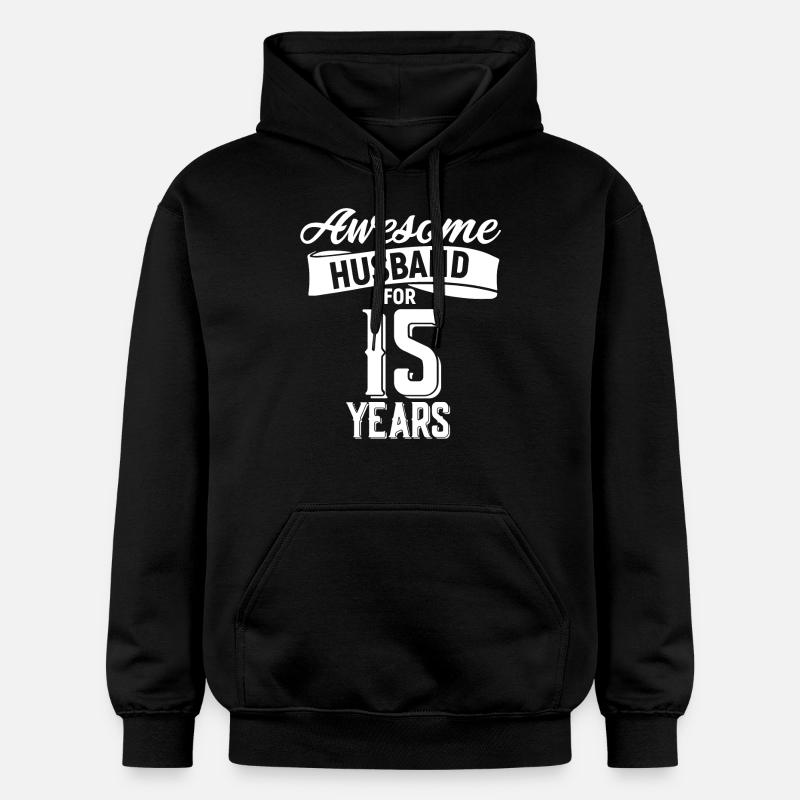 15e anniversaire de mariage - Sweat à capuche Softstyle® Gildan Unisexe - noir