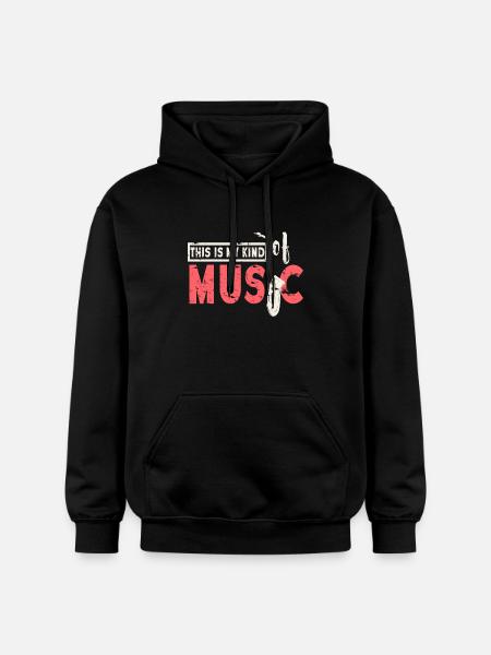 saxophone - Gildan Unisex Softstyle® Midweight Hoodie - black