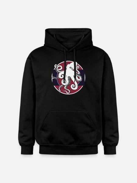 Friendly Octopus - Gildan Unisex Softstyle® Midweight Hoodie - black