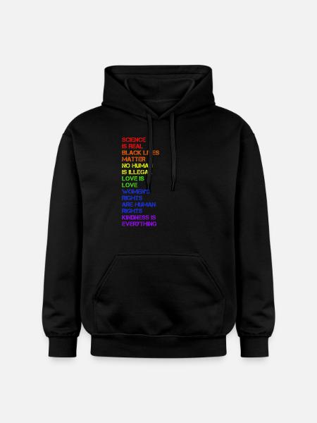 Science is Real - LGBT - Gildan Unisex Softstyle® Midweight Hoodie - black