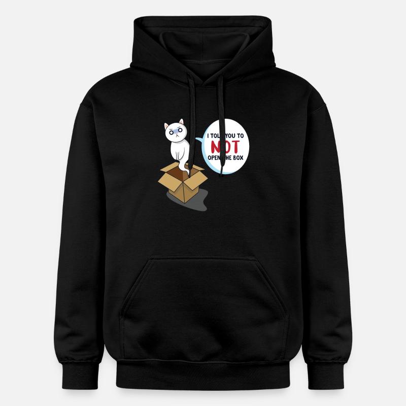 Le chat de Schrödinger - Sweat à capuche Softstyle® Gildan Unisexe - noir