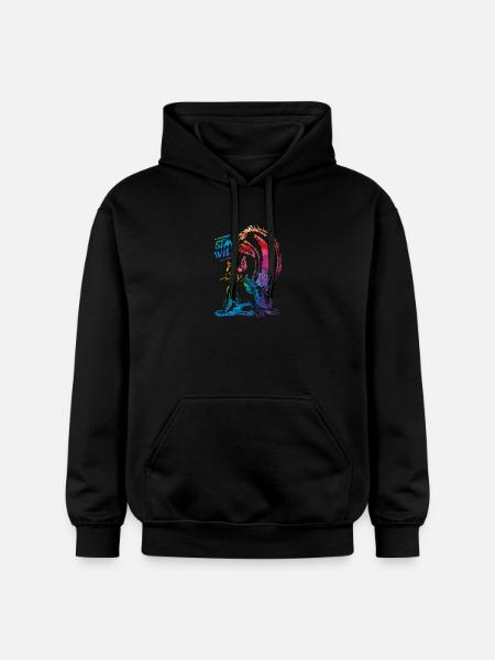 squirrel - Gildan Unisex Softstyle® Midweight Hoodie - black