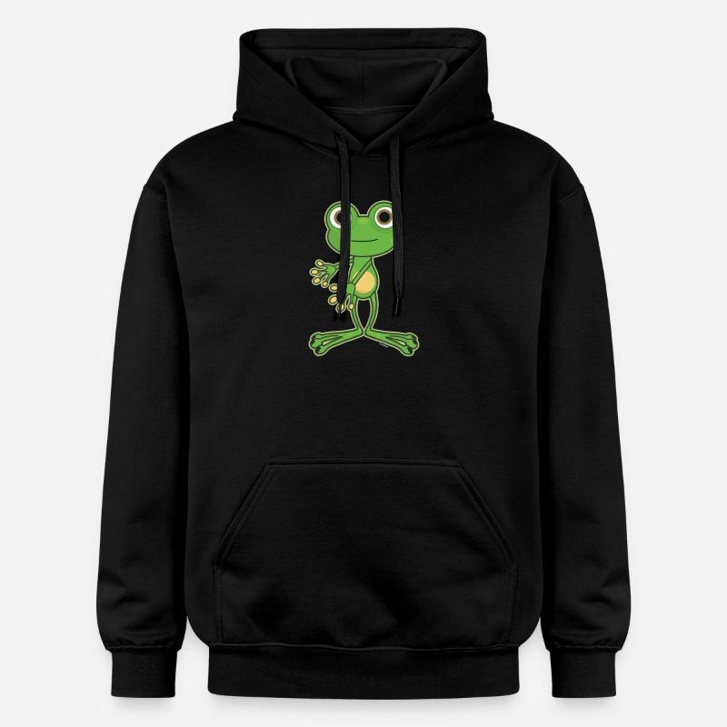 Floss Dance Move Frog - Gildan Unisex Softstyle® Midweight Hoodie - black
