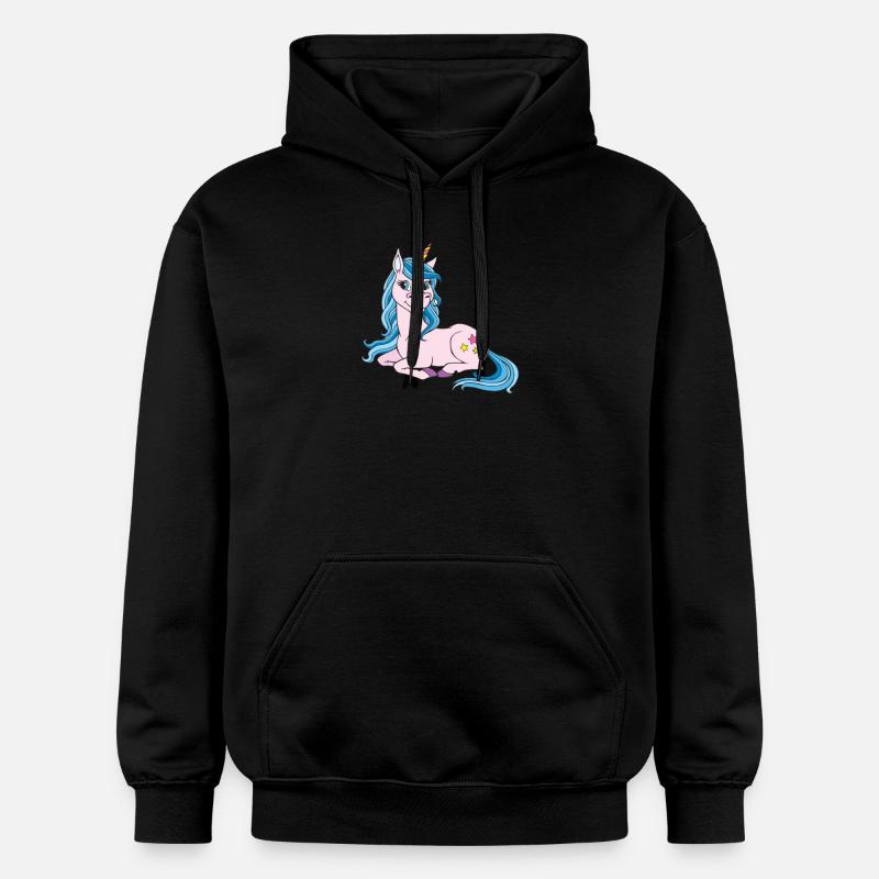 Licorne - Sweat à capuche Softstyle® Gildan Unisexe - noir