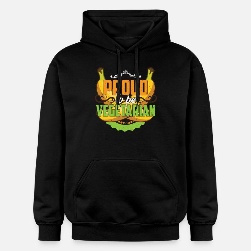 Fier d'être végétarien - Sweat à capuche Softstyle® Gildan Unisexe - noir