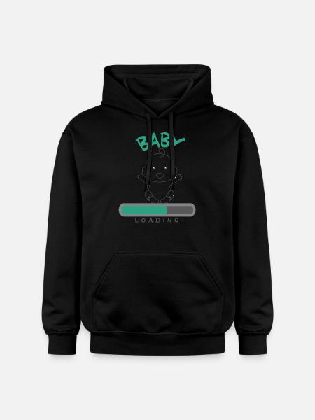 Grossesse Bébé Loading - Sweat à capuche Softstyle® Gildan Unisexe - noir