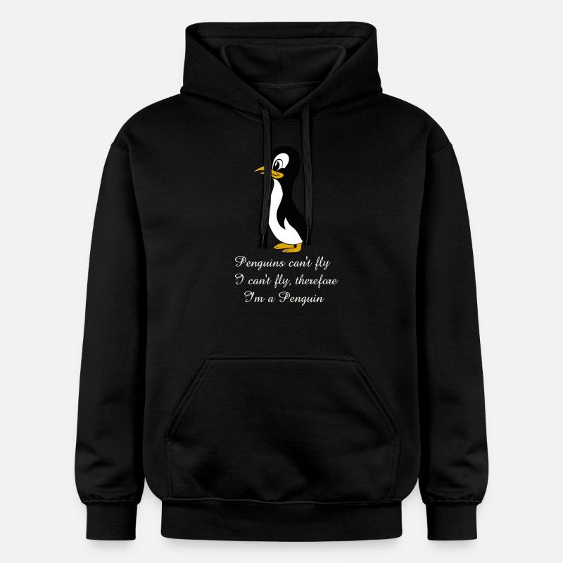 Énonciations de pingouin - Sweat à capuche Softstyle® Gildan Unisexe - noir