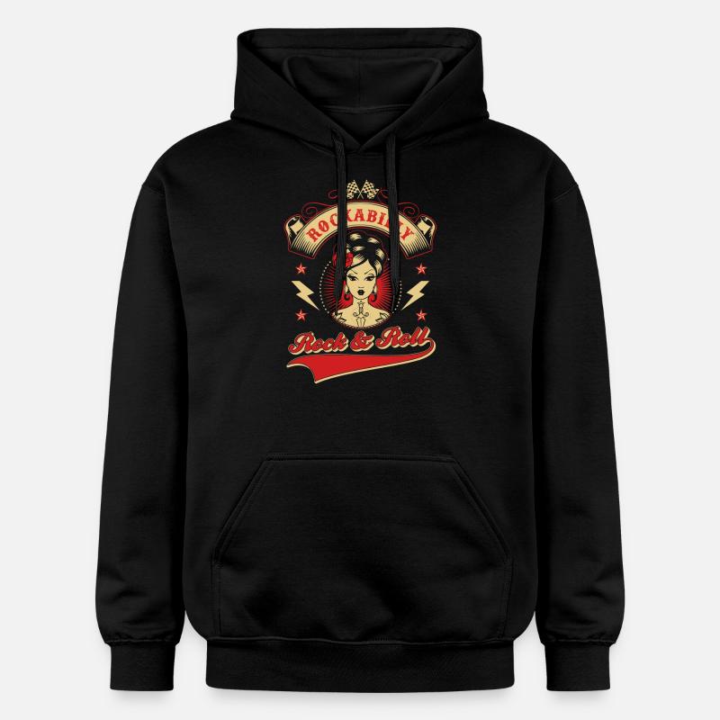 Rockabilly Rock & Roll - Sweat à capuche Softstyle® Gildan Unisexe - noir