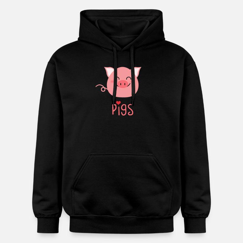 Mignon cochon - Sweat à capuche Softstyle® Gildan Unisexe - noir