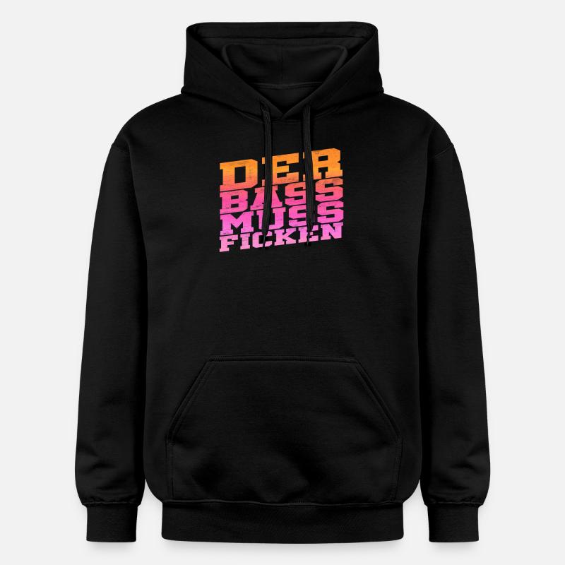 La basse doit baiser - Sweat à capuche Softstyle® Gildan Unisexe - noir