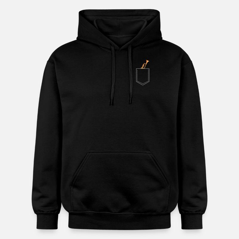 Trompette pocket jouer cadeau - Sweat à capuche Softstyle® Gildan Unisexe - noir