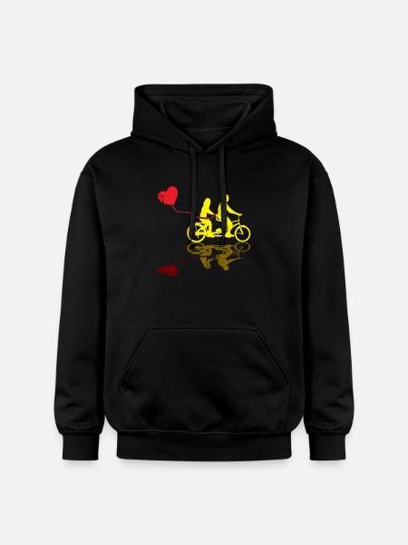 Wedding Gift Bicycle Tandem Gift - Gildan Unisex Softstyle® Midweight Hoodie - black