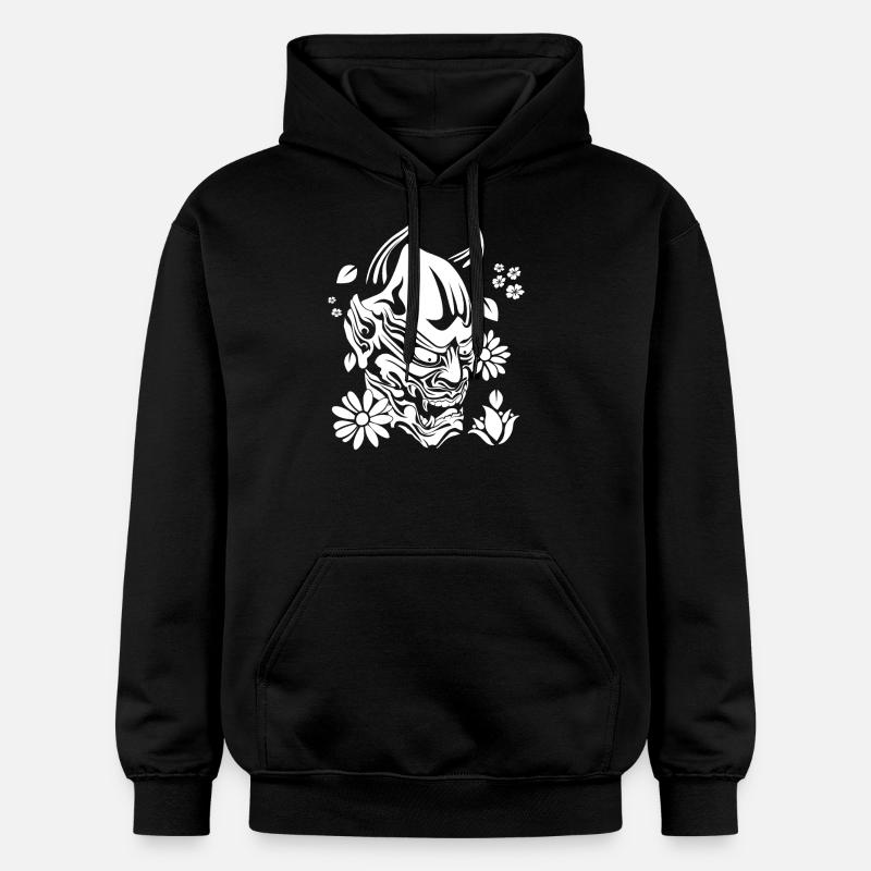 Devil with flowers knows - Gildan Unisex Softstyle® Midweight Hoodie - black
