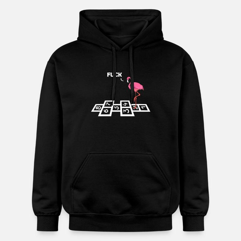 Flamingo drôle - Sweat à capuche Softstyle® Gildan Unisexe - noir