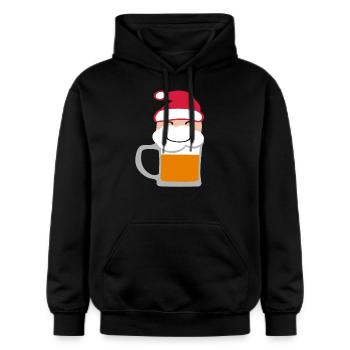 Weihnachtssbier - Gildan Unisex Softstyle® Midweight Hoodie - Schwarz - Vorne - Marisol (170cm) & Nik (191cm)