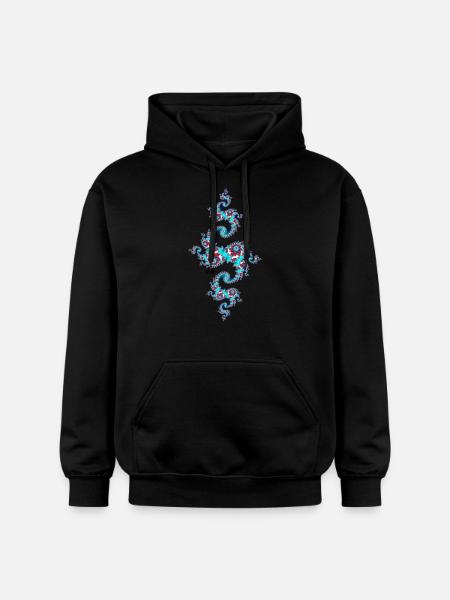 Julia Fraktal - Gildan Unisex Softstyle® Midweight Hoodie - Schwarz