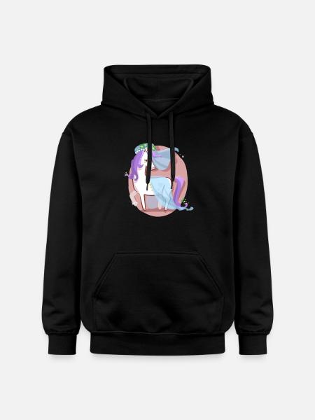 Unicorn bruden - Gildan Softstyle® Midweight unisex-hoodie - sort