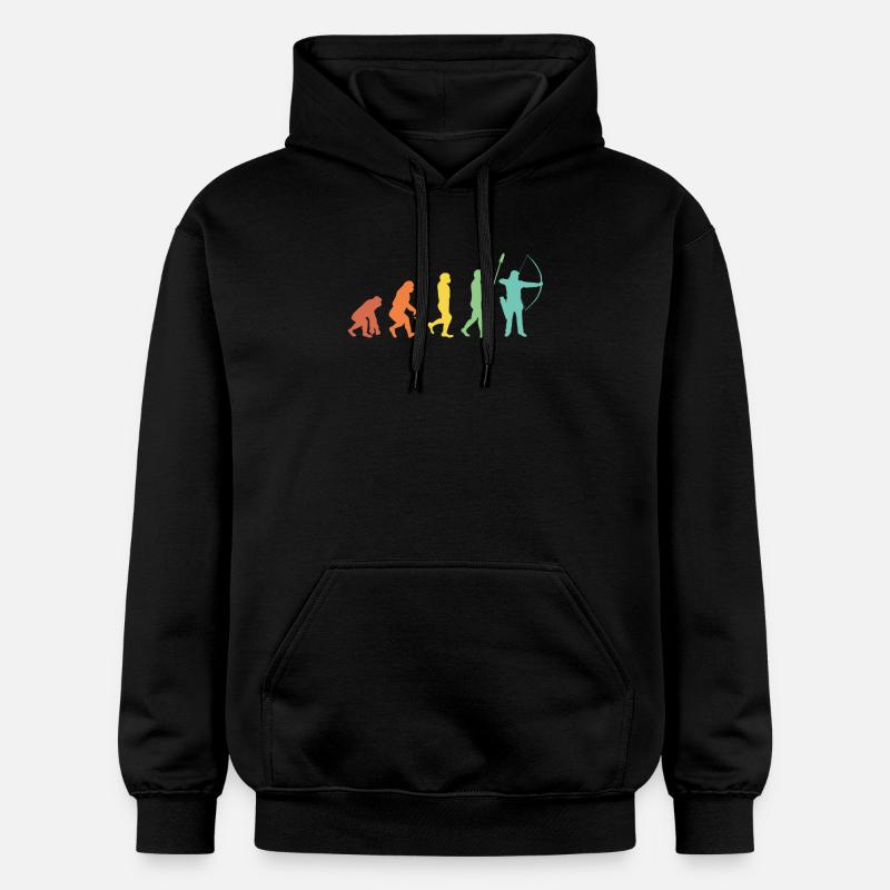 Evolution Bogenschießen Bogenschütze Pfeil Bogen - Gildan Unisex Softstyle® Midweight Hoodie - Schwarz