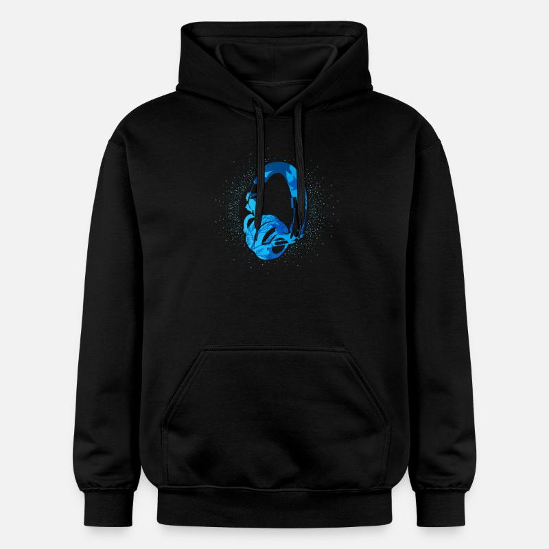 Écouteurs de musique - Sweat à capuche Softstyle® Gildan Unisexe - noir