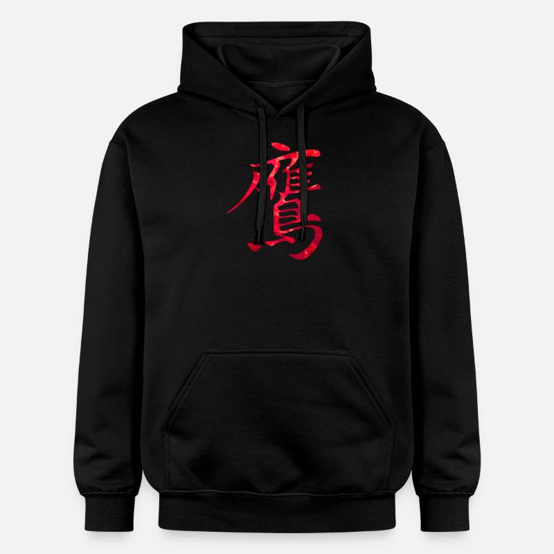 Aigle chinois - Sweat à capuche Softstyle® Gildan Unisexe - noir