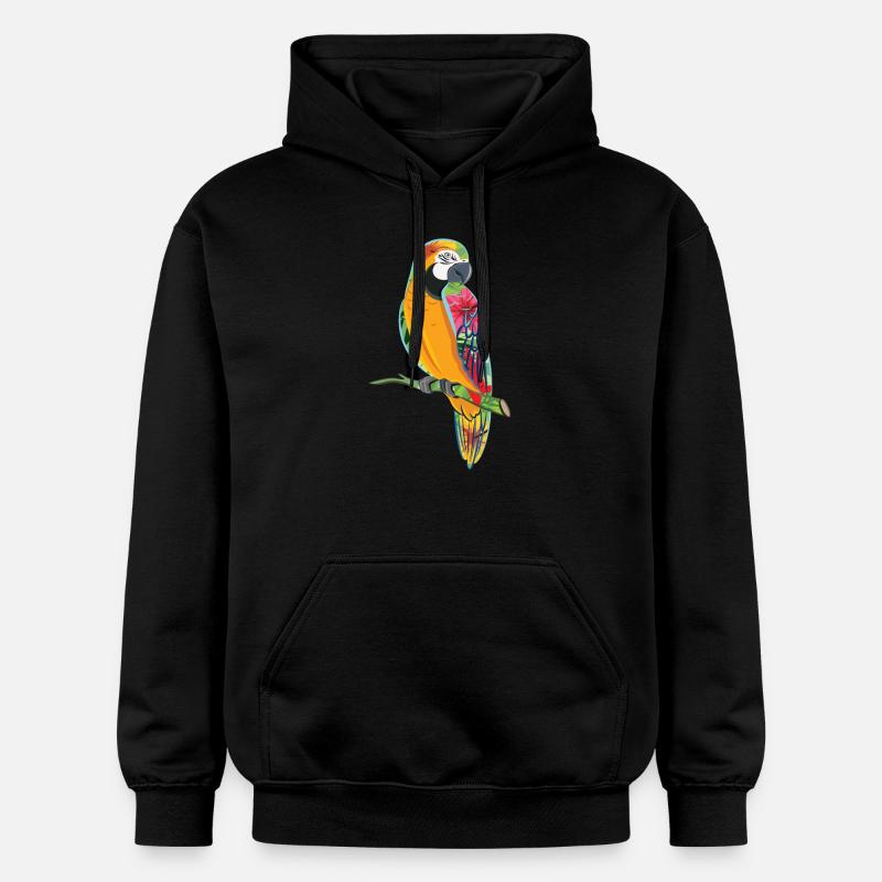 Perroquet - Sweat à capuche Softstyle® Gildan Unisexe - noir