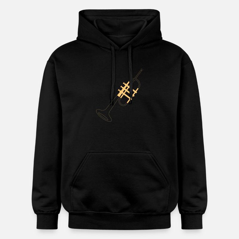 Joueur de trompette trompette - Sweat à capuche Softstyle® Gildan Unisexe - noir