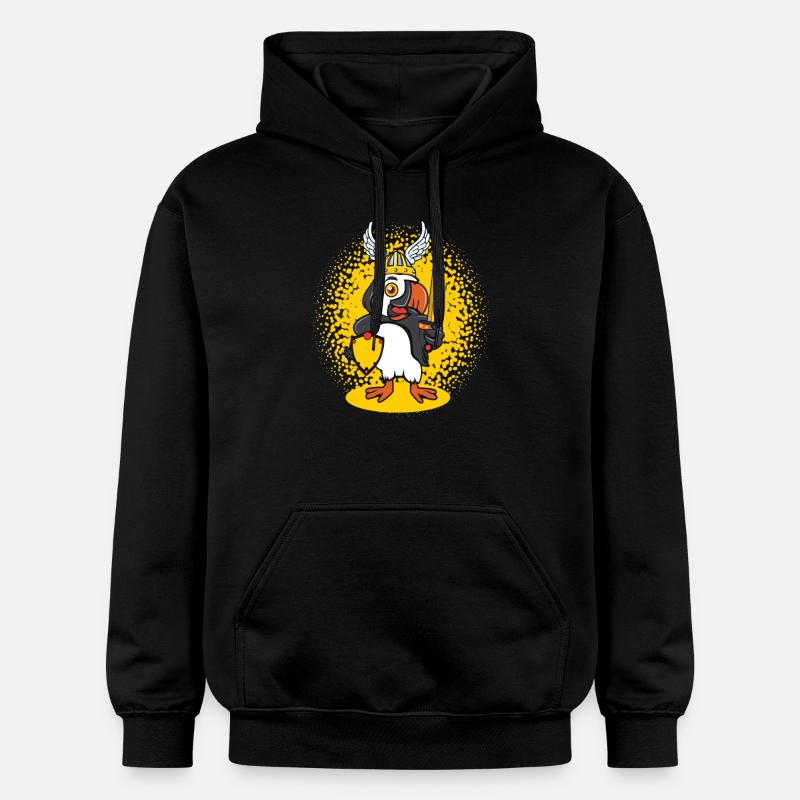 Casque Viking Puffin Islande - Sweat à capuche Softstyle® Gildan Unisexe - noir