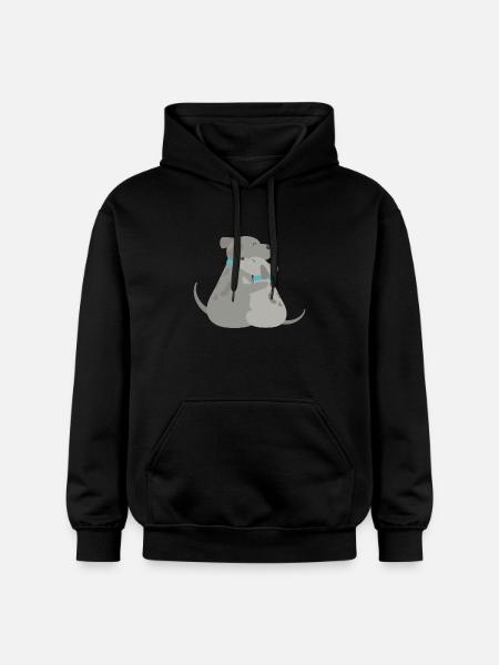 Dog hug - Gildan Unisex Softstyle® Midweight Hoodie - black