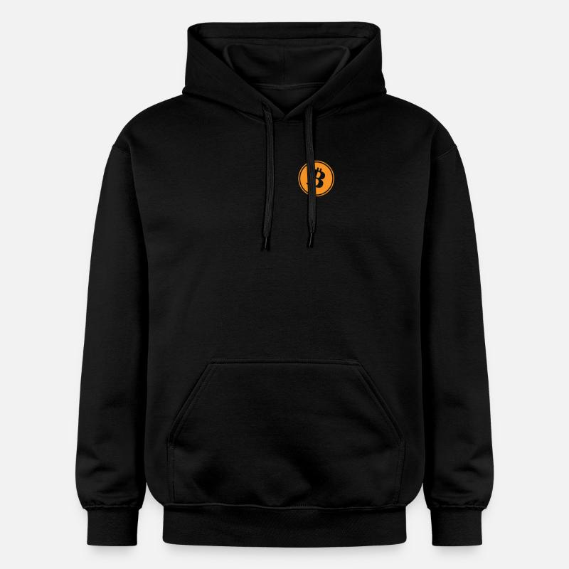 Poche avec logo Bitcoin - Sweat à capuche Softstyle® Gildan Unisexe - noir