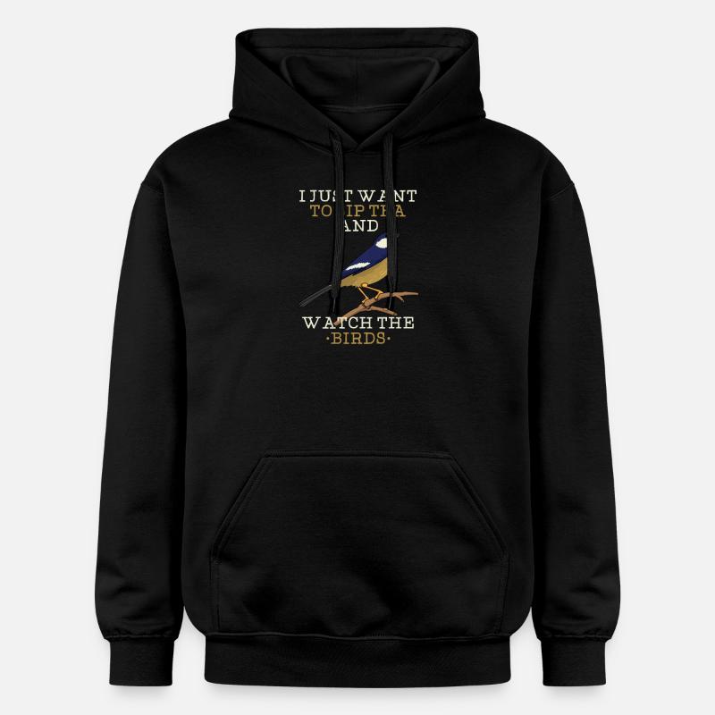 Oiseaux Observer - Sweat à capuche Softstyle® Gildan Unisexe - noir