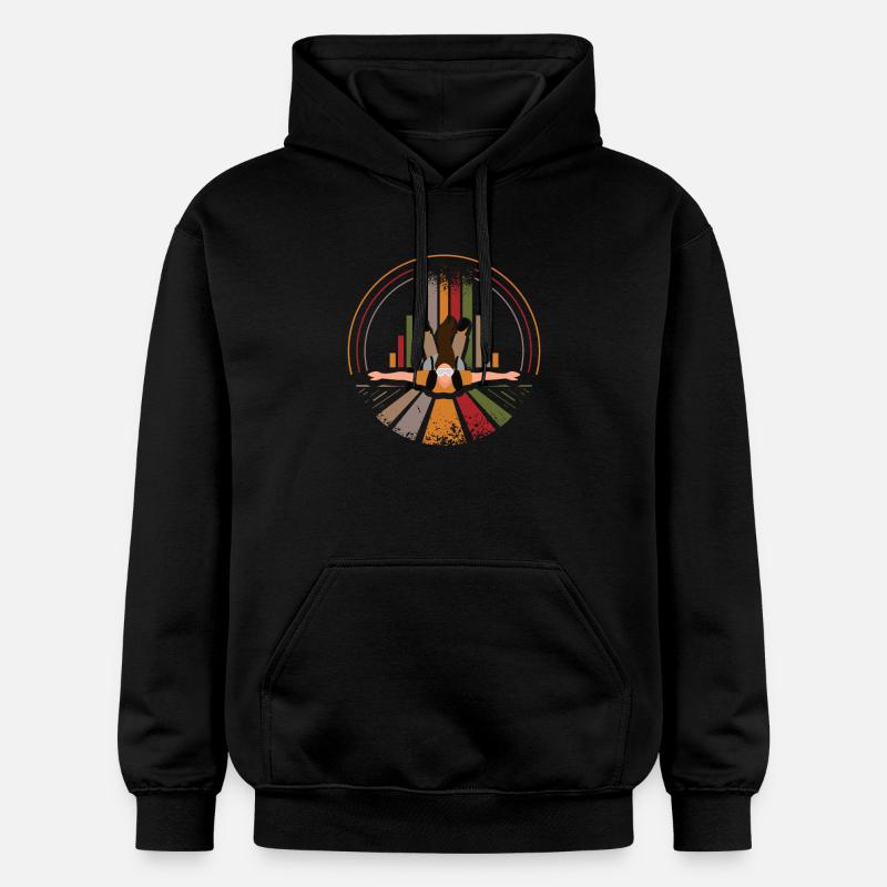 Parachutiste rétro - Sweat à capuche Softstyle® Gildan Unisexe - noir