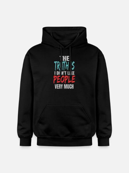 I hate people - Gildan Unisex Softstyle® Midweight Hoodie - black