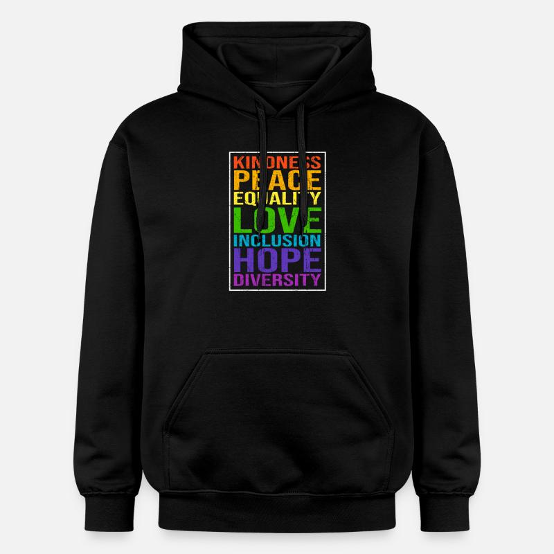 Amour de paix disant - Sweat à capuche Softstyle® Gildan Unisexe - noir